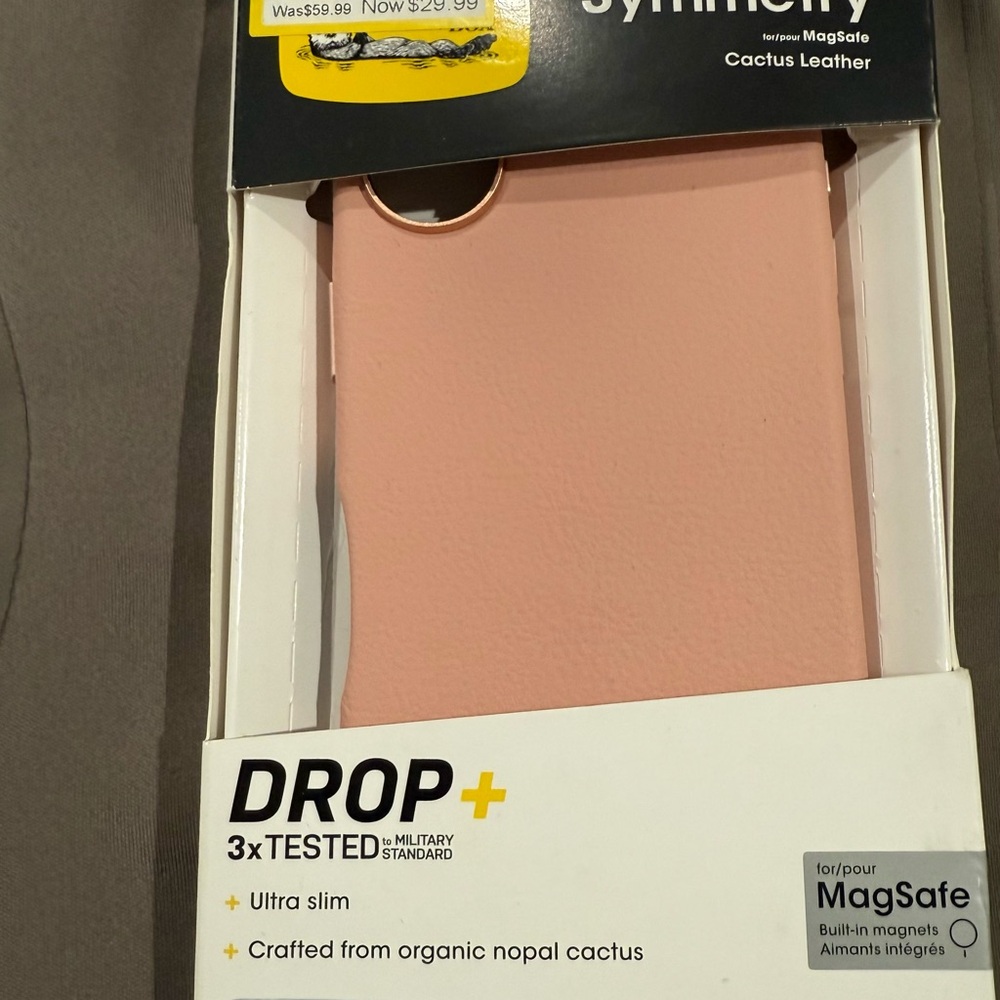 OtterBox Symmetry Series Cactus Leather Case - Pink NWT iPhone 16